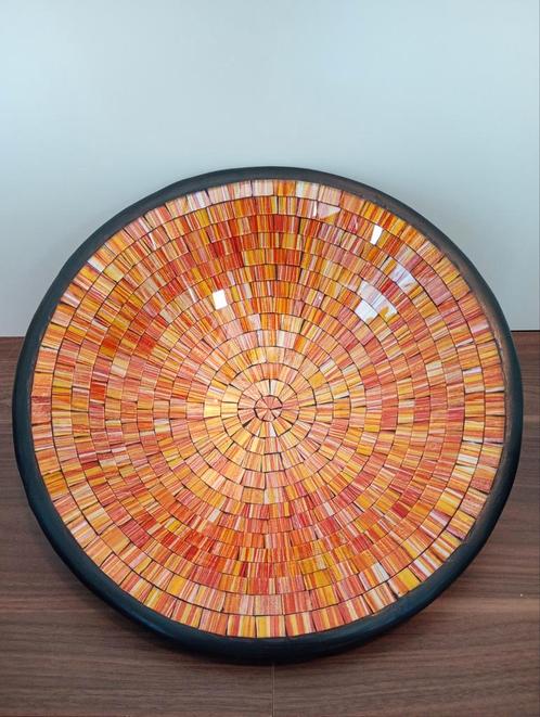 Nieuwe Oranje Mozaïek Schaal, Antiek en Kunst, Antiek | Schalen, Ophalen of Verzenden