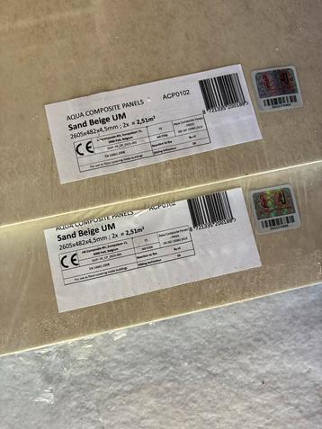 Nieuwe composiet panelen badkamer - 5 stuks beschikbaar voor biedingen