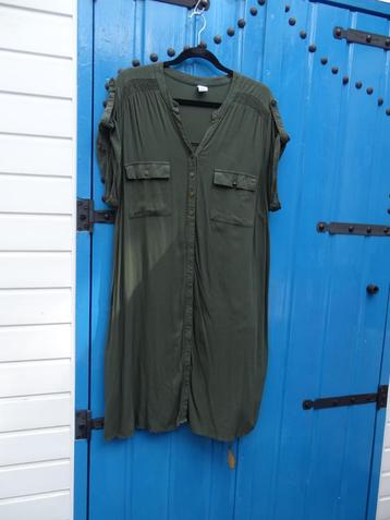MS MODE MT 48-50 LEGERGROENE BLOUSE LANG -TUNIEK beschikbaar voor biedingen