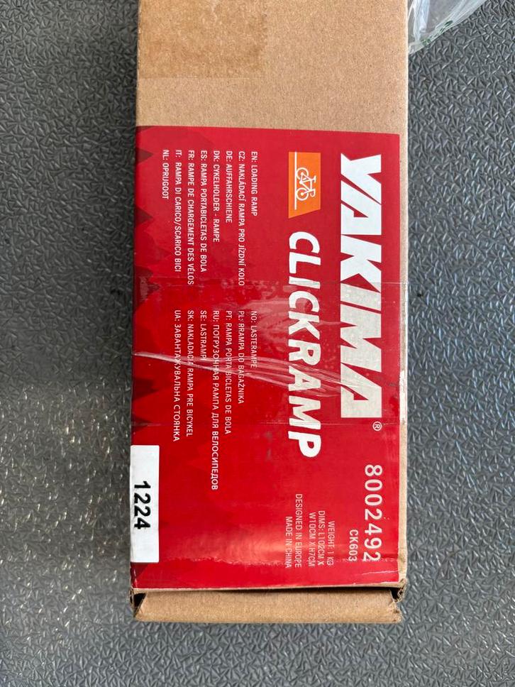 Yakima ClickRamp Fietsendrager - Nieuw in Doos, Auto diversen, Fietsendragers, Nieuw, Fietsendrager-accessoire, 1 fiets, Brede banden