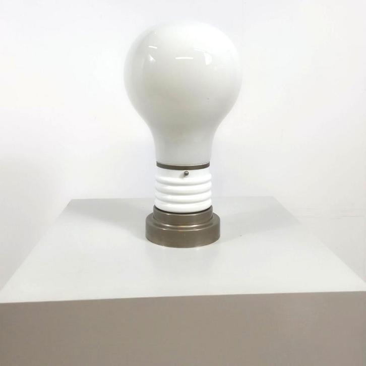 Tafellamp Mazzega Stijl vintage 70s Birillo, Huis en Inrichting, Lampen | Tafellampen, Gebruikt, 50 tot 75 cm, Glas, Metaal, Ophalen of Verzenden