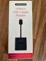 SITECOM HDMI TO VGA+AUDIO ADAPTER, Computers en Software, Pc- en Netwerkkabels, Ophalen of Verzenden, Nieuw