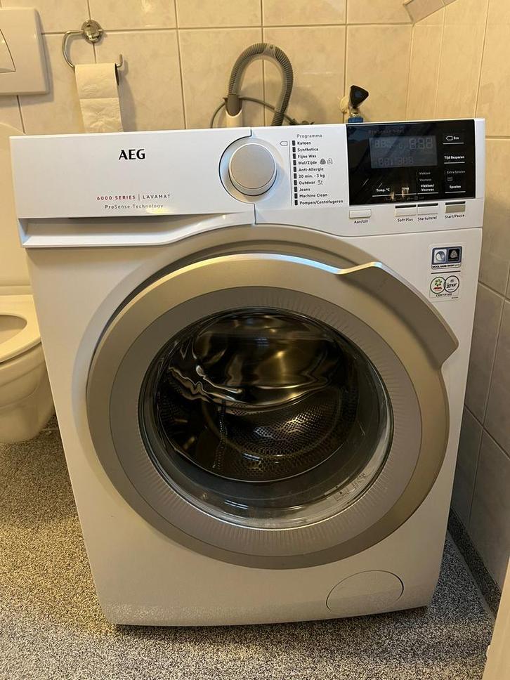 AEG Lavamat 6000 Serie Wasmachine, Witgoed en Apparatuur, Wasmachines, Gebruikt, Voorlader, 6 tot 8 kg, 85 tot 90 cm, 1200 tot 1600 toeren