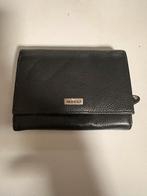(J) Zwarte HERWALT damesportemonnee met veel vakken  ritsvak, Verzenden, Zo goed als nieuw, Zwart