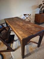 Antieke eikenhouten boerentafel – ca. 1880-1910, Huis en Inrichting, Ophalen, Eikenhout, 50 tot 100 cm, Zo goed als nieuw