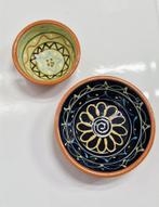 Tapas schaaltjes - handgemaakt - 2 stuks, Gebruikt, Porselein of Keramiek, Schaal, Rond