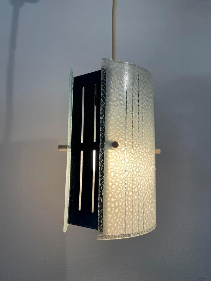 Vintage glazen hanglamp, Huis en Inrichting, Lampen | Hanglampen, Zo goed als nieuw, Minder dan 50 cm, Glas, Ophalen of Verzenden