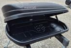 IN NIEUWSTAAT ruime grote Menabo Mania zwarte dakkoffer, Auto diversen, Dakkoffers, Ophalen of Verzenden, Zo goed als nieuw