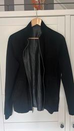 Prachtige leren jas van Naturel, suede en leer, maat S, Kleding | Heren, Kostuums en Colberts, Ophalen of Verzenden, Zo goed als nieuw