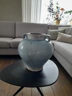 Lichtblauwe geglazuurde pot, Huis en Inrichting, Woonaccessoires | Vazen, Ophalen, Overige kleuren, Minder dan 50 cm