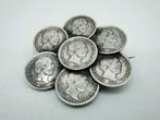 Zilveren stuivertjes broche, Willem 3, Postzegels en Munten, Munten | Nederland, Koning Willem III, Zilver, 5 cent, Verzenden