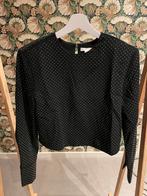 Zwarte top met glitters xs, H&M, Zwart, Ophalen of Verzenden, Zo goed als nieuw