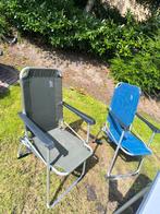 Twee kinder tuin (camping)stoelen + camping tafeltje, Ophalen, Gebruikt, Campingstoel