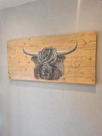 Schilderij Schotse Hooglander op Sloophout, Ophalen