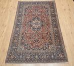 Vintage handgeknoopt perzisch tapijt kashan 195x129, 100 tot 150 cm, 150 tot 200 cm, Gebruikt, Rechthoekig