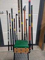 Visspullen: vaste stokken, telescoophengels en viskist, Ophalen