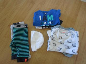 Pakketje met stoere baby jongens kleding maat 50 beschikbaar voor biedingen