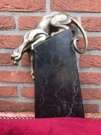 luipaard trotseert de rots, brons en marmer, Ophalen of Verzenden, Brons