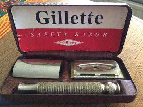 Gilette scheermes setje in origineel doosje., Antiek en Kunst, Antiek | Gereedschap en Instrumenten, Ophalen of Verzenden