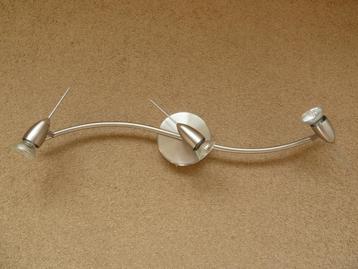 Ikea Leding plafondlamp RVS 3 spots beschikbaar voor biedingen