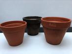 3 bloempotten, Rond, Ophalen of Verzenden, Zo goed als nieuw, Minder dan 25 cm