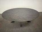 Ovale eettafel HPL steen / marmer 190x110, Huis en Inrichting, Tafels | Eettafels, 100 tot 150 cm, Ophalen of Verzenden, Zo goed als nieuw
