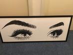 Salon Lijst afbeelding wimpers muurdecoratie ogen, Ophalen of Verzenden, Zo goed als nieuw, Minder dan 50 cm