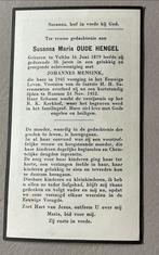 Bidprentje Susanna Maria OUDE HENGEL, Ophalen of Verzenden, Bidprentje