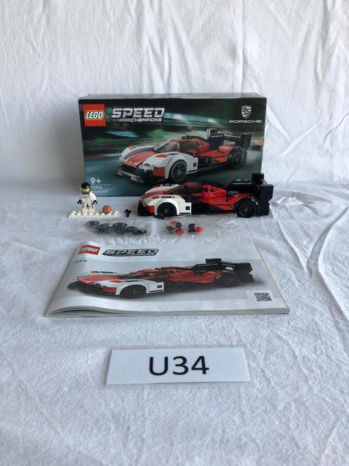 U34 - Lego SC 76916 - Porsche 963, Kinderen en Baby's, Speelgoed | Duplo en Lego, Zo goed als nieuw, Ophalen of Verzenden