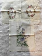 2x setje van 3 kleine borduurwerkjes, Hobby en Vrije tijd, Borduren en Borduurmachines, Ophalen of Verzenden, Nieuw, Borduurpakket