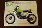 Kawasaki KX80 motorfiets verkoop folder flyer KX 80, Motoren, Ophalen of Verzenden, Kawasaki