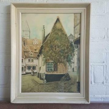 Litho print Glenn B Churchill Dorpsgezicht beschikbaar voor biedingen