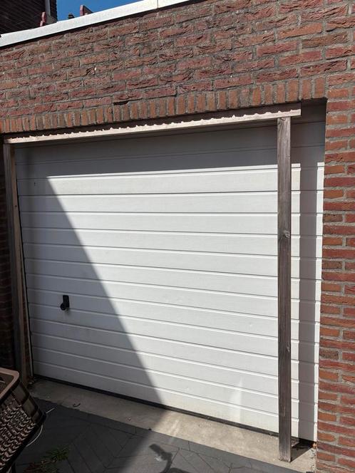Garage roldeur - Wit, Doe-het-zelf en Verbouw, Deuren en Horren, Gebruikt, Garagedeur, 200 tot 215 cm, 120 cm of meer, Hout, Ophalen of Verzenden