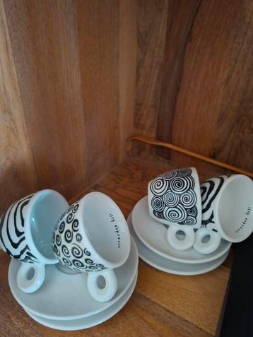 Illy Espresso Kopjes en Schotels - Set van 4 beschikbaar voor biedingen
