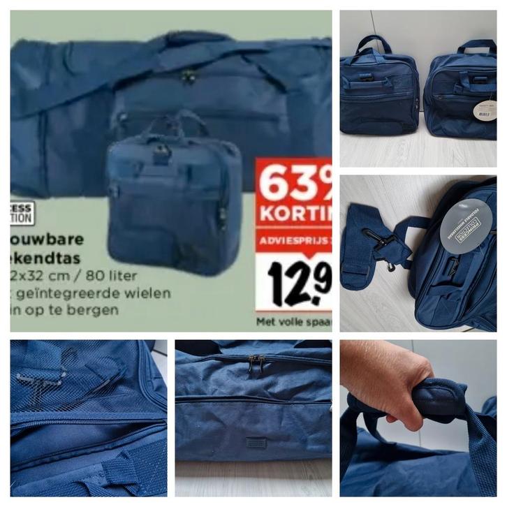2x weekend tas (van de vomar actie)2  voor 10 euro, Sieraden, Tassen en Uiterlijk, Tassen | Reistassen en Weekendtassen, Zo goed als nieuw