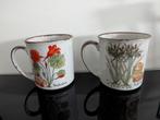 Bekers met bloemen " natuurtuin", Ophalen of Verzenden, Zo goed als nieuw, Overige stijlen, Kop(pen) en/of Schotel(s)
