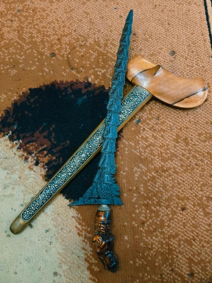 Antieke Keris Ros Pring Pamor Keleng Semar Symbool SUW63, Antiek en Kunst, Kunst | Niet-Westerse kunst, Verzenden