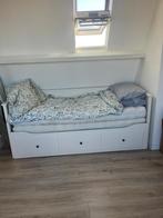 Ikea Hemnes Bedbank - Uitschuifbaar!, Ophalen, Wit, Tweepersoons, 80 cm