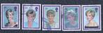 1998 Diana Princess of Wales gestempeld. MI 1729-1733., Postzegels en Munten, Postzegels | Europa | UK, Ophalen of Verzenden