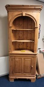Halfronde houten hoekkast grenen retro, Huis en Inrichting, Kasten | Buffetkasten, Ophalen, Gebruikt, Met deur(en), 200 cm of meer