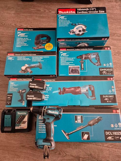 Makita set nieuw met 8 machines 5ah, Doe-het-zelf en Verbouw, Gereedschap | Overige machines, Nieuw, Ophalen
