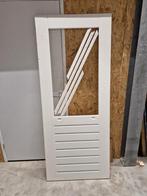 Harthout deur wit gegrond, 80 tot 100 cm, Zo goed als nieuw, Hout, Buitendeur