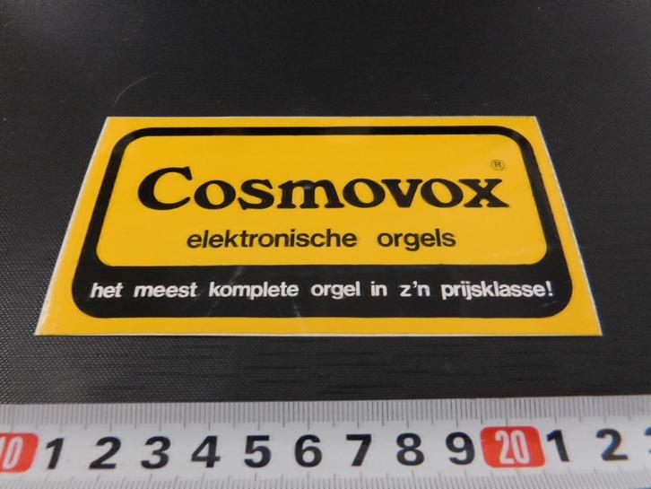 sticker cosmovox elektronische orgels, Verzamelen, Stickers, Zo goed als nieuw, Bedrijf of Vereniging, Ophalen