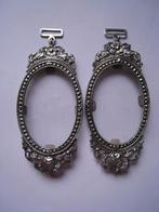 ZILVER - ZILVEREN ANTIEKE FOTOLIJSTJES m. GLAS  2X, Verzenden, Zilver