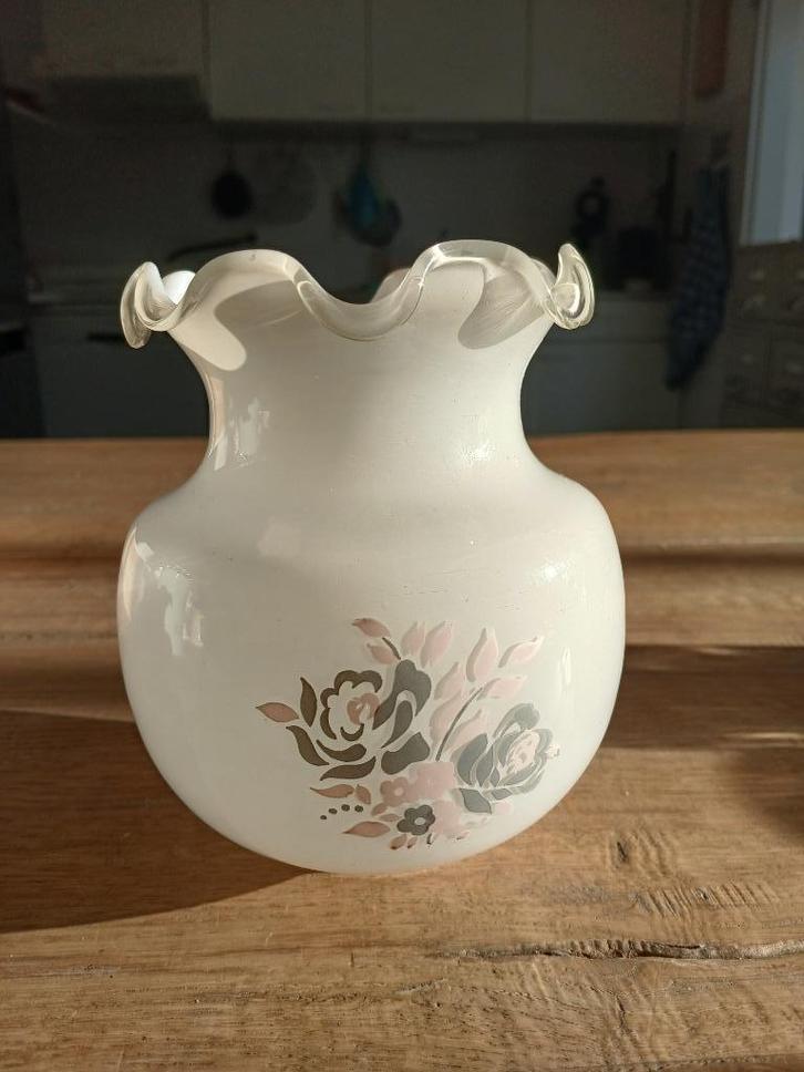 brocante lampenkapje glas, Antiek en Kunst, Curiosa en Brocante, Ophalen of Verzenden