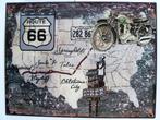 Route 66 Wandplaat Wandbord Amerika U.S.A Mencave, Ophalen of Verzenden, Zo goed als nieuw