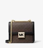 Michael Kors Sonia tas crossbody MK logo bruin zwart nieuw, Ophalen of Verzenden, Nieuw, Zwart, Schoudertasje