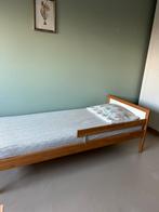 Ikea junior bed, gebeitst hout, Wit, Zo goed als nieuw, Hout, Eenpersoons