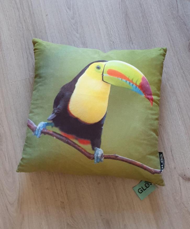 kussen sier woon toekan nieuw groen snavel nieuw, Huis en Inrichting, Woonaccessoires | Kussens, Nieuw, Groen, Vierkant, Verzenden
