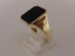 Gouden herenring met onix                                G49, Sieraden, Tassen en Uiterlijk, Ringen, Gebruikt, 20 of groter, .